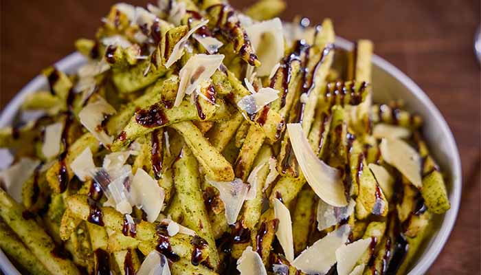 Pesto fries from Pope's Pizza are $9 on Saturdays