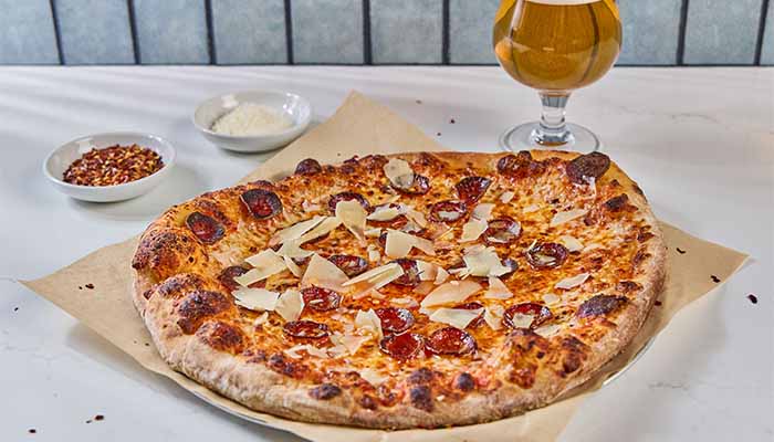 1 Topping Neapolitan Pizza from Pope's Pizza is $14 on Sundays