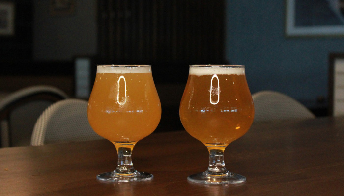 A variety of draft beer available from Pope's Pizza